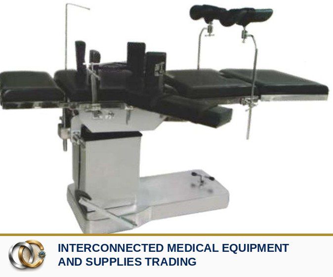 Hydraulic operating table supplied by Interconnected