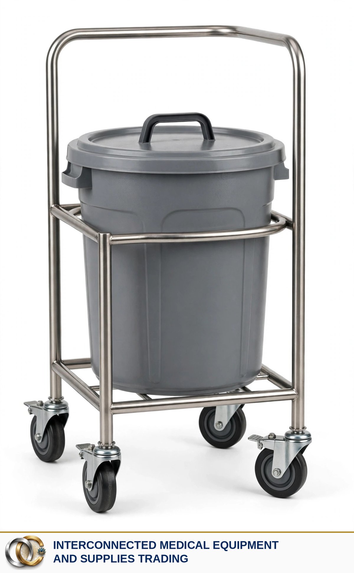 Soiled Linen Trolley with Plastic Bucket