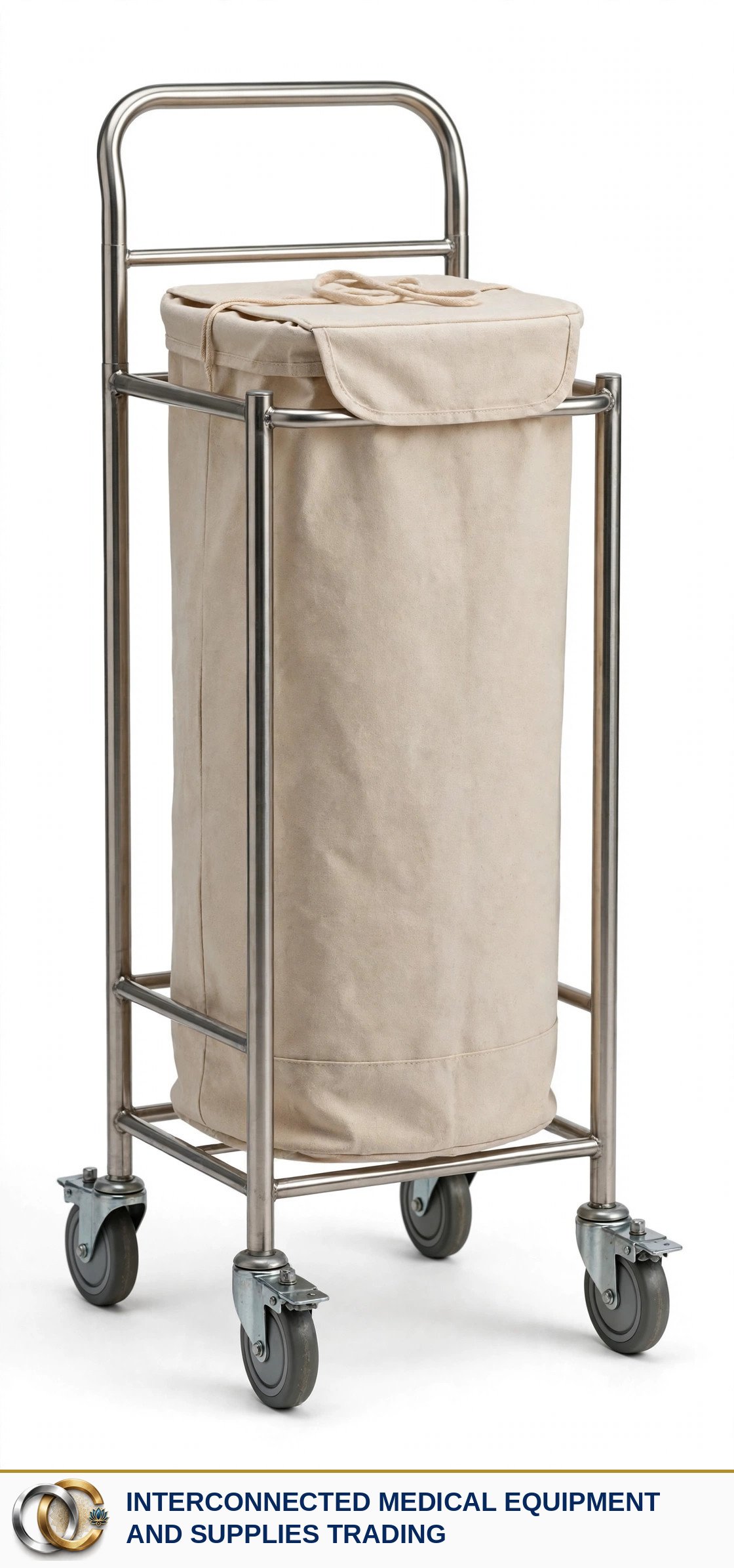 Soiled Linen Trolley with Canvas Bag