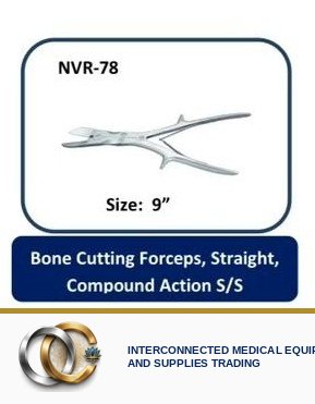 Bone Cutting Forceps, Straight, Compound Action S/S